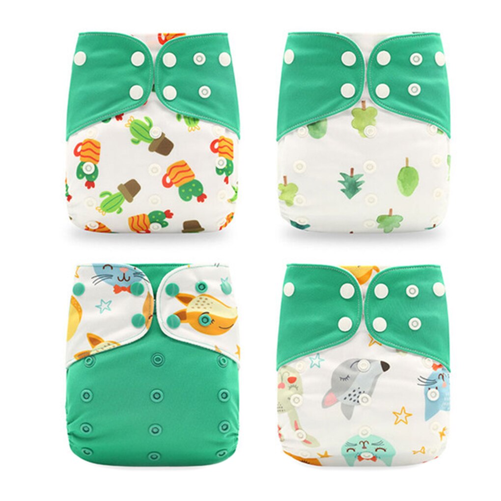 4pcs Baby Reusable Nappies Washable Polyester Cloth Diaper Suitable For Toddler Age 0-3 Years Old: 7