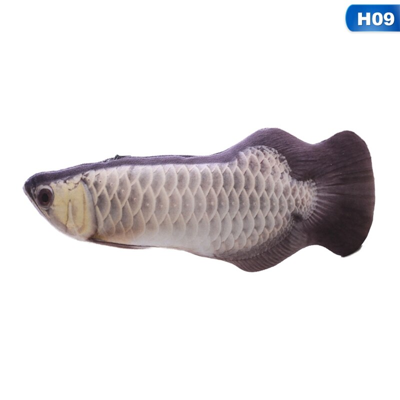 30cm opgradering! elektrisk fisk kæledyr kat legetøj usb opladning simulation fiske legetøj katteurt kicker legetøj til hund kat tygger leger bider: H09