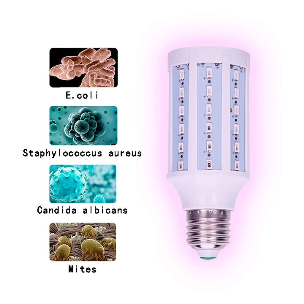 Led Uvc Lamp Uv Kiemdodende Lamp Sterilisator E27 Maïs Licht Desinfectie Light Schone Lucht Verwijder Afstandsbediening 423 #2