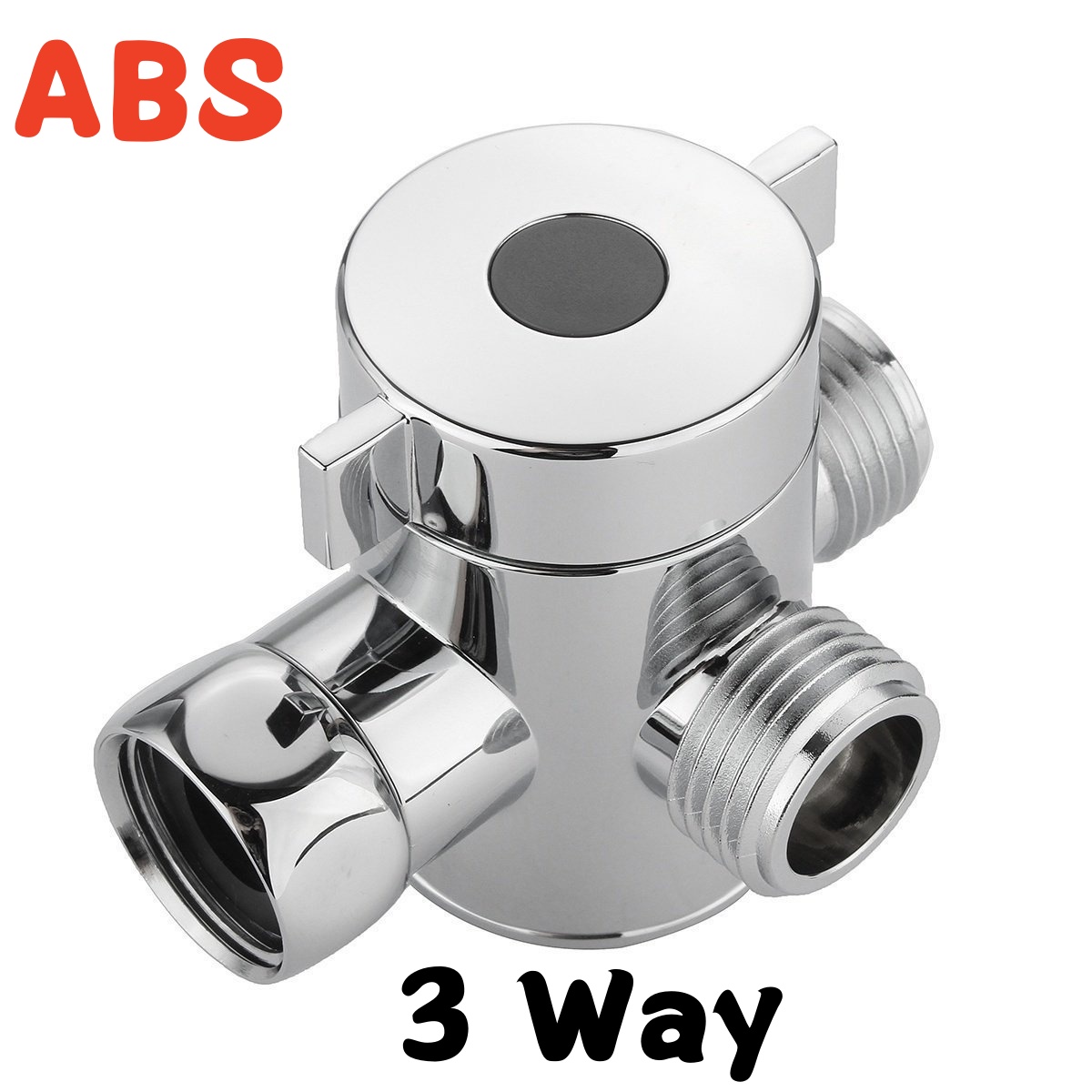 Messing metalen 3-weg douchekop omschakelklep G1/2 drie functieschakelaar adapter connector hoofd kraan badkameraccessoires: Rood
