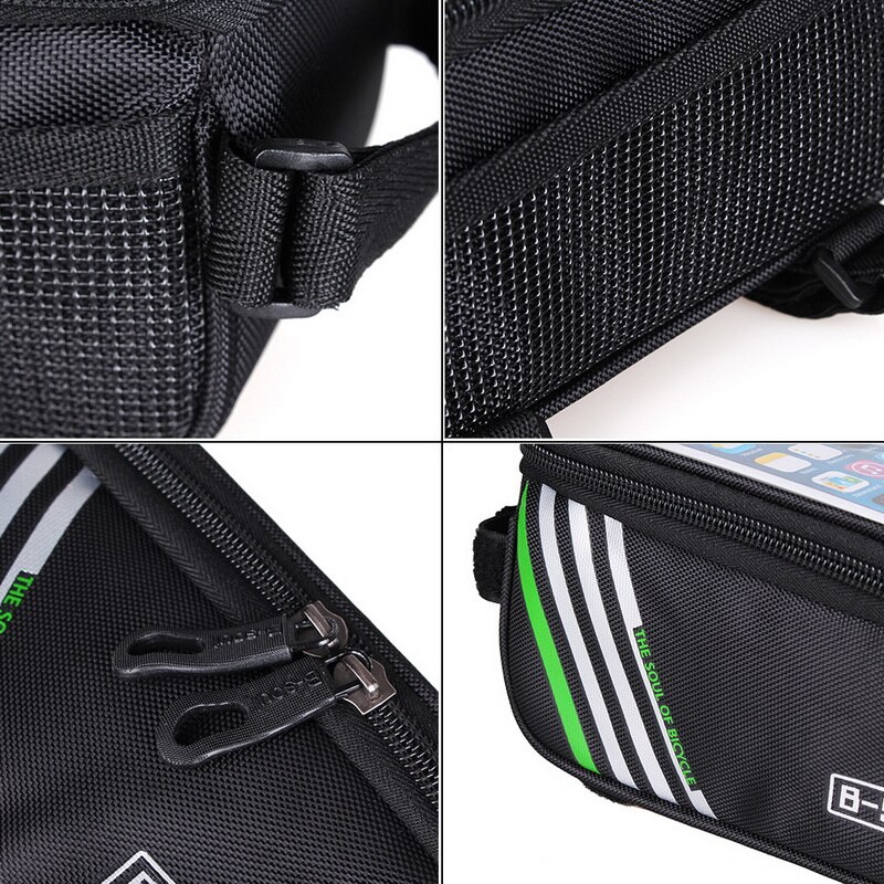 Waterdichte Fietstas Nylon Bike Cyling Mobiele Mobiele Telefoon Bag Case 5.5 ''6'' Fietstassen Frame Voor Tube bagsaccessories #