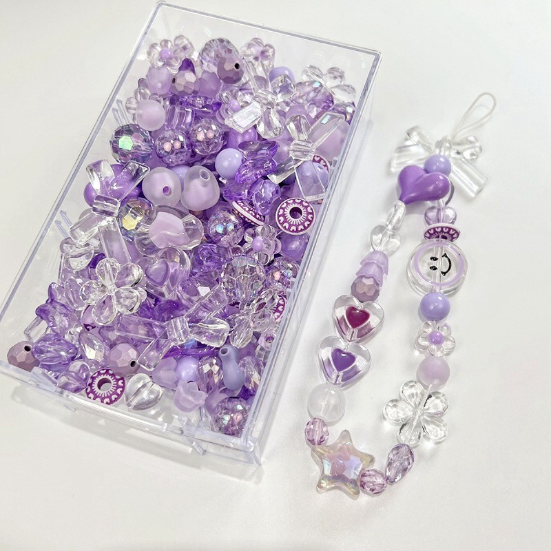 50 g/paquete de cuentas sueltas acrílicas de colores mezclados de estilo mixto para pulsera, collar, suministros de joyería, accesorios hechos a mano DIY: Verde