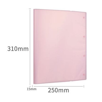 Deli 72478 strap test paper clip A3 size student folder file bag three color 30 pages / 40 pages Office supplies: 40 pages pink