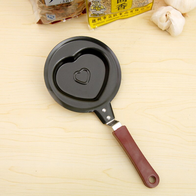 Mini sartén de tortilla con dibujos animados divertidos, sartén antiadherente para desayuno, huevos, tortitas, utensilios de cocina, Wok: A--Heart