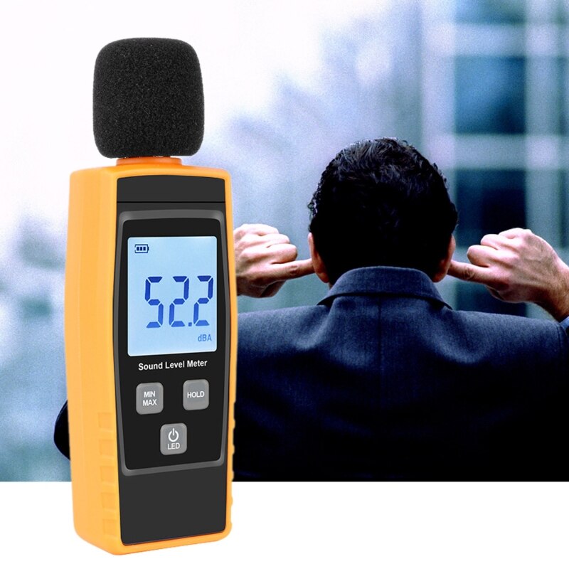 RZ1359 LCD Decibel Meter Digital Sound Level Tester Noise Measurement 30~130dB R9UF