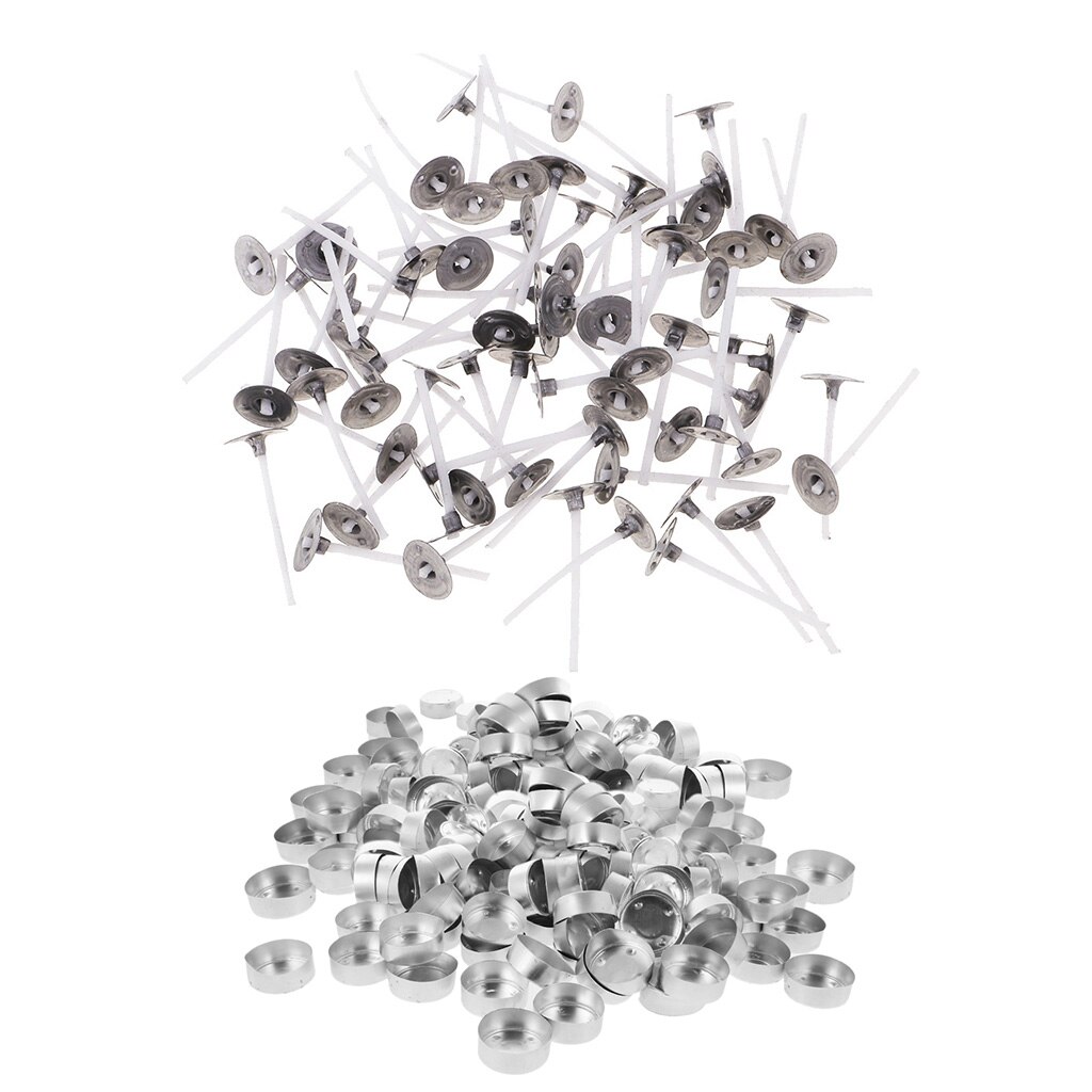 300x aluminium te lys kopper lys væge holder til fyrfadslys stearinlys