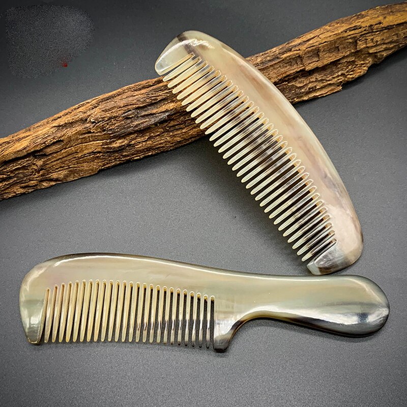 Peigne en corne de bœuf naturel vietnamien, peigne en corne gravée, pour les soins des cheveux, outil de Massage