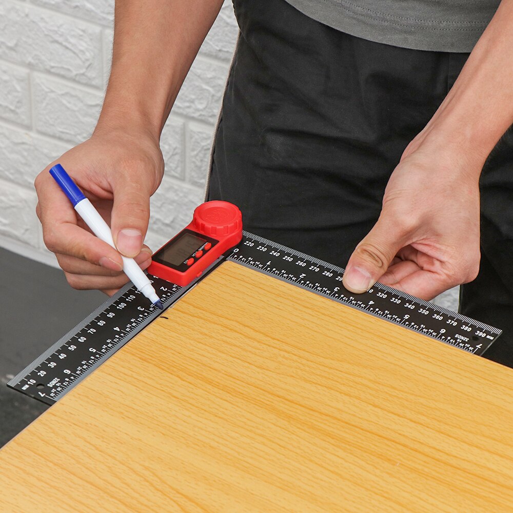 2 in 1 Digital Protractor Angle Ruler 200mm 8inch Angle Finder 360 Degree Goniometer Inclinometer