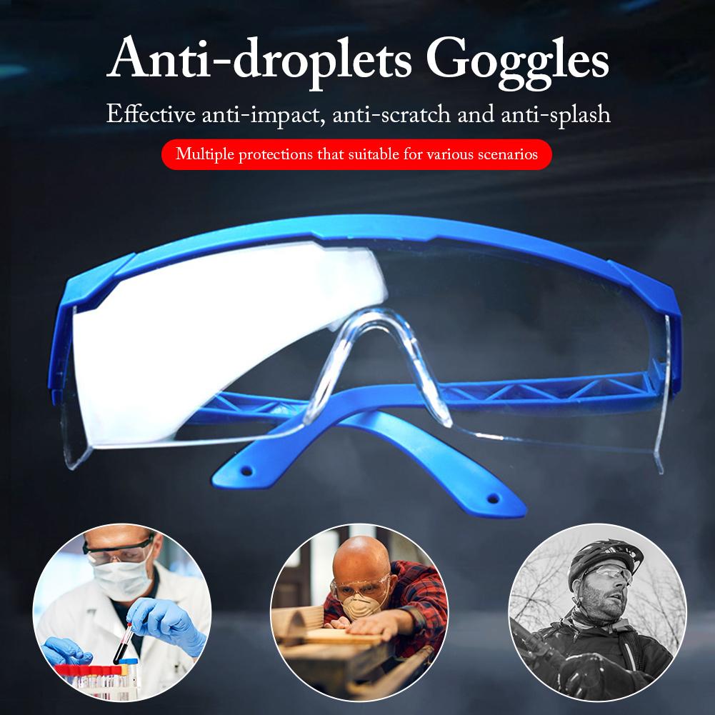 Veiligheidsbril Oogbescherming Anti-Dust Waterdichte Bril Transparante Oculair Arc Spiegel Oppervlak Slagvast Voor Unisex
