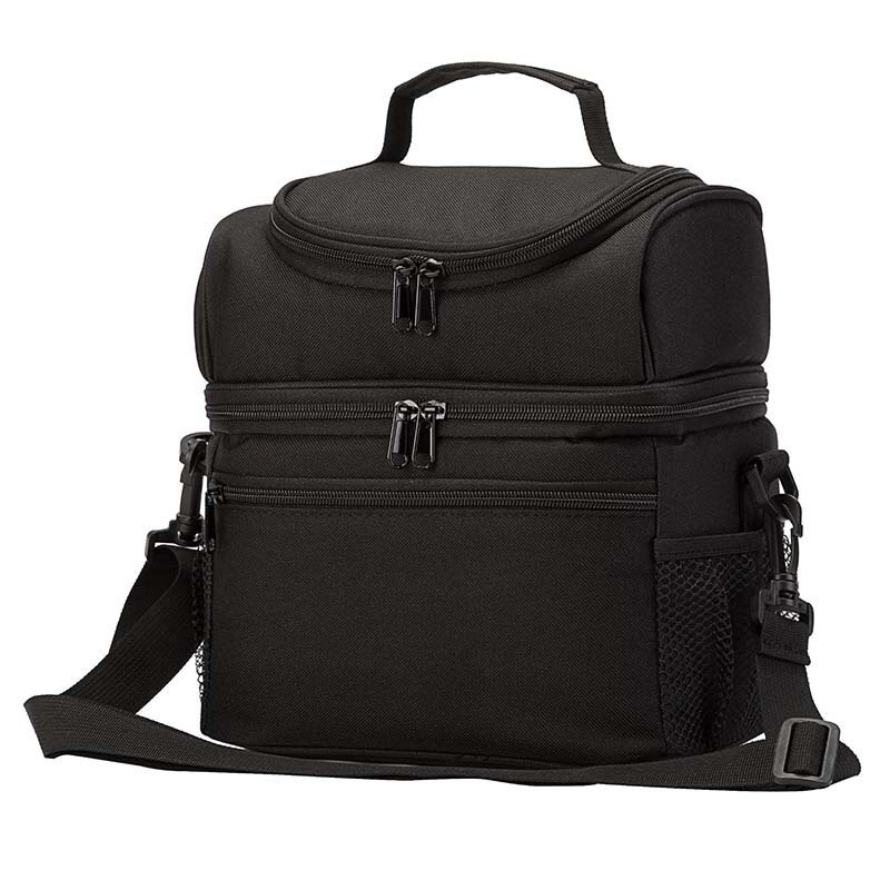 double compartment cooler bag big capacity thermal lunch picnic box ice pack food drinks breast milk insulated carrier cool bag