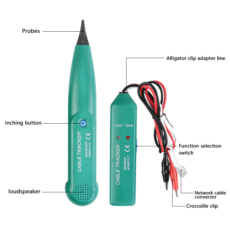 AIMO MS6812 Cable Tracker Telephone line Detector wire finder wiring Wires Trace breakpoint location tester