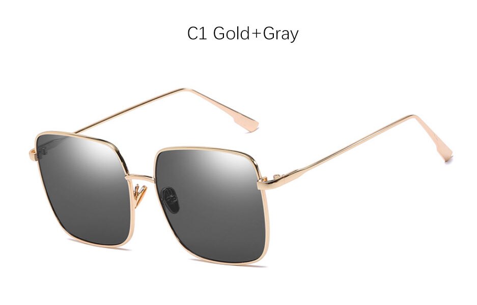 Très Grand Classique Vintage Style Rétro Soleil Lunettes Cadre Carré