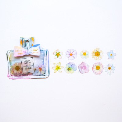 40 stks/pak Kleurrijke bloemblaadje vorm sticker fotoalbum dagboek Plakboek decor stickers diy card Scrapbooking sticker: 3