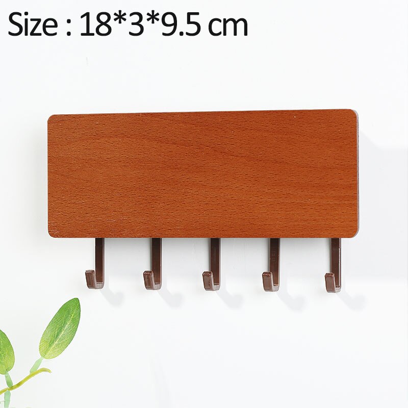 Hooks Storage Rack Key Wooden Hanger Home Decorative Wall Vintage Hallway Room Space Saving Bedroom Door Back Rack: 16