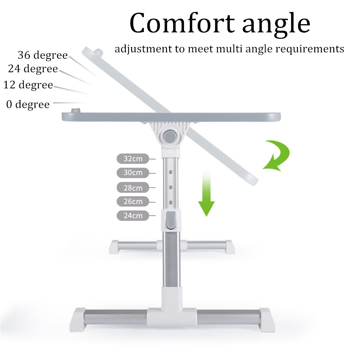 Foldable Adjustable Laptop Desk With Cooling Fan Notebook Laptop Stand Bed Tabletop Desks Home Study Table Computer Desk 53x30cm