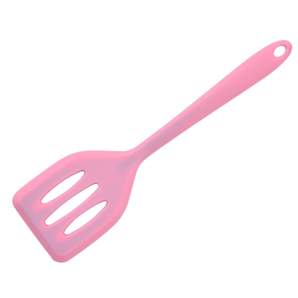 Espátula pequeña de silicona para cocinar en el hogar, espátula para freír, espátula para carne, espátula para panqueques, herramientas de cocina, 1 ud.: Rosa