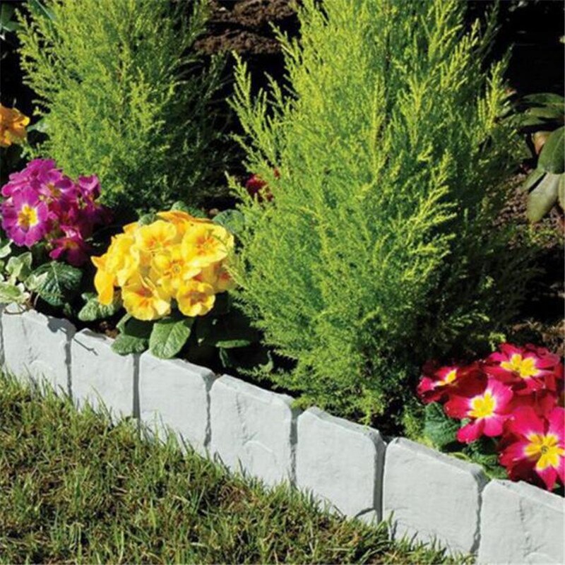 Garden Fence Plastic Fences Lawn Edging Flower Bed Plant Border Decorations Edging Cobbled Insert Ground