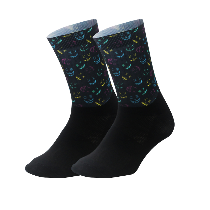 PCycling Calzini competitivi per bicicletta Scheletro Calzini a tubo centrale traspiranti ad asciugatura rapida Attrezzatura per montagna bicicletta da strada fuoristrada: MULTI