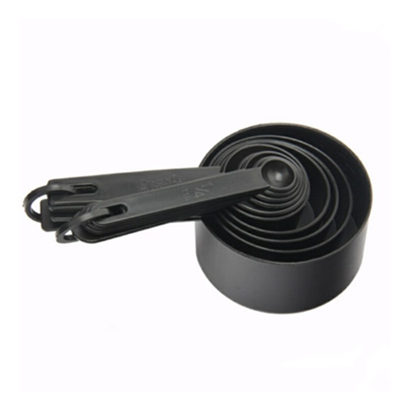 Juego de tazas y cucharas medidoras de plástico para cocina en casa, herramientas de medición