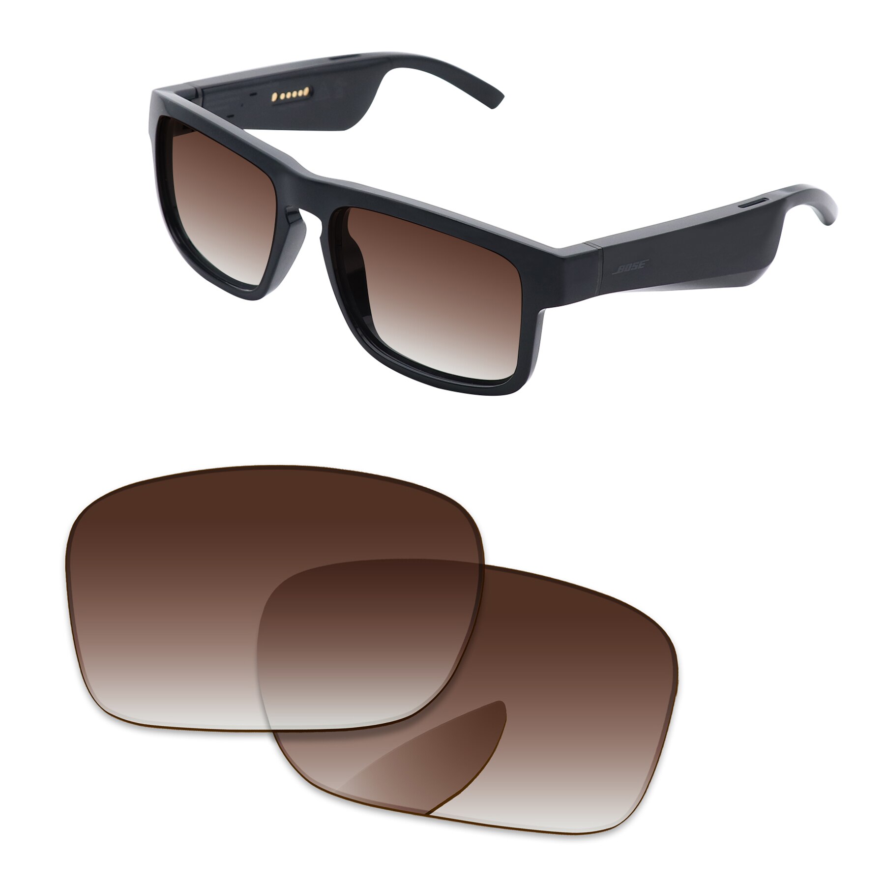 Alphax Ersatz Linsen für Bose Tenor Sonnenbrille Polarisierte-Mehrere Optionen: Brown Gradient