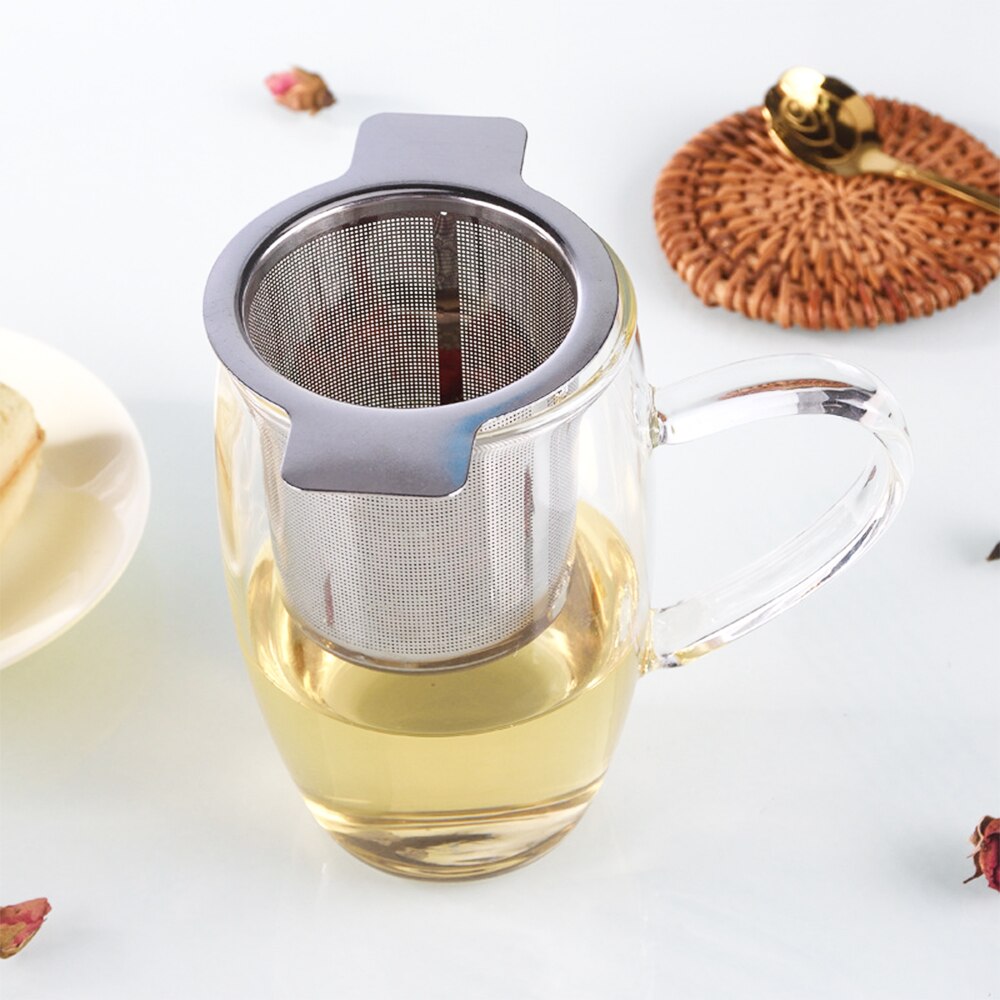 Keuken Accessoires Thee Mesh Metalen Zetgroep Rvs Cup Theezeefje Thee Blad Filter Met Deksel Filter Theezeefje