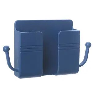 Storage Box Wall Holder A Hook Self-adhesive Multifunction Storage Box Wall Holder Hook Stickers Home Organization: Blue