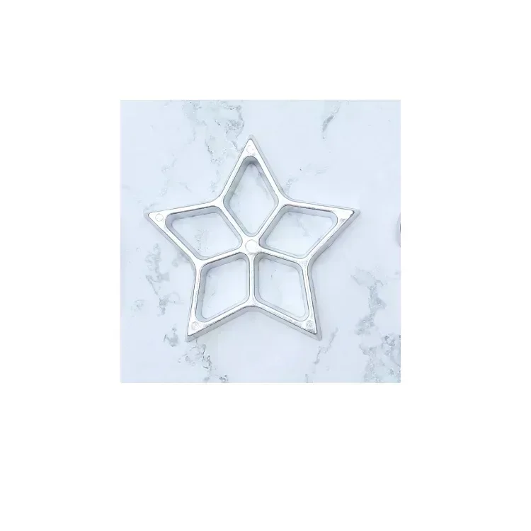 Aluminum Swedish Rosette Iron Maker Waffle Timbale Molds Funnel Cake Ring Maker Cookie Bake Mold Bunuelos Mold Kitchen Tools: SKY BLUE