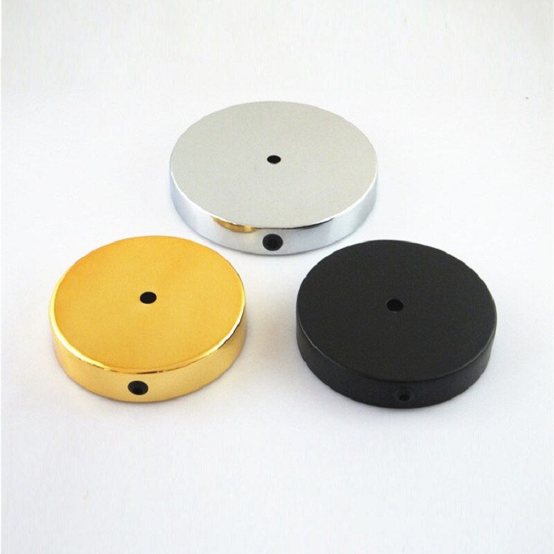 120mm ~300mm table floor lamp metal base with 10mm central hole and side hole fold edge inward 5mm for table lamp/floor lamp use