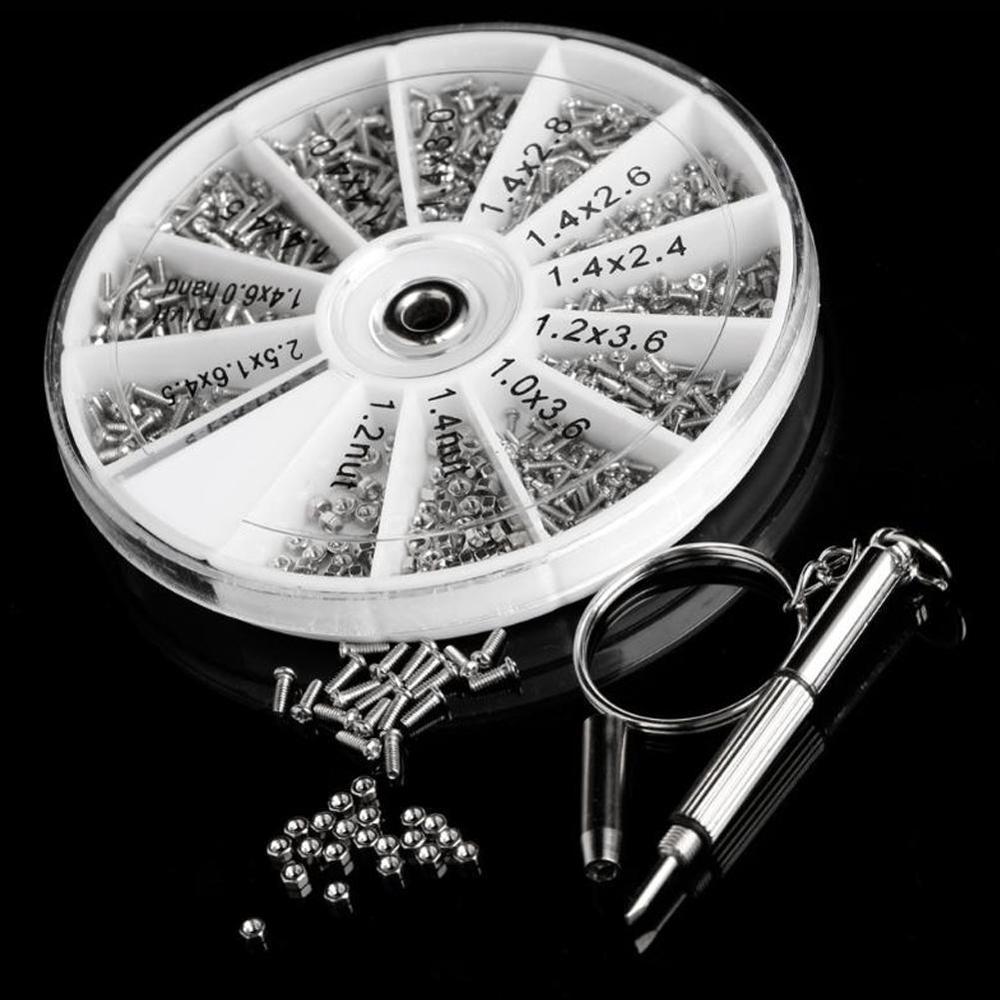 600 Pcs/Set Small Stainless Steel Screws 12 Kinds of Tool Assortment Screwdriver Electronics For Eyeglasses 1pc Nuts Repair