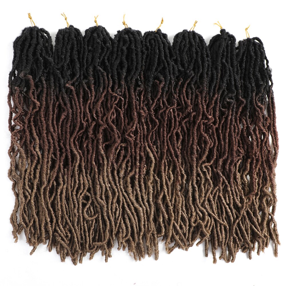18Inches Crochet Locs Synthetic Hair Spring Twist High Temperature Fiber Soft Dreadlock Natural Wavy Extensions For Women