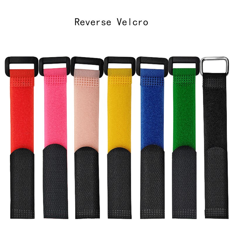 Ruban adhésif pour reliure, 5 pièces 2x20cm, bande Velcro inversée avec attaches, cordon de boucle