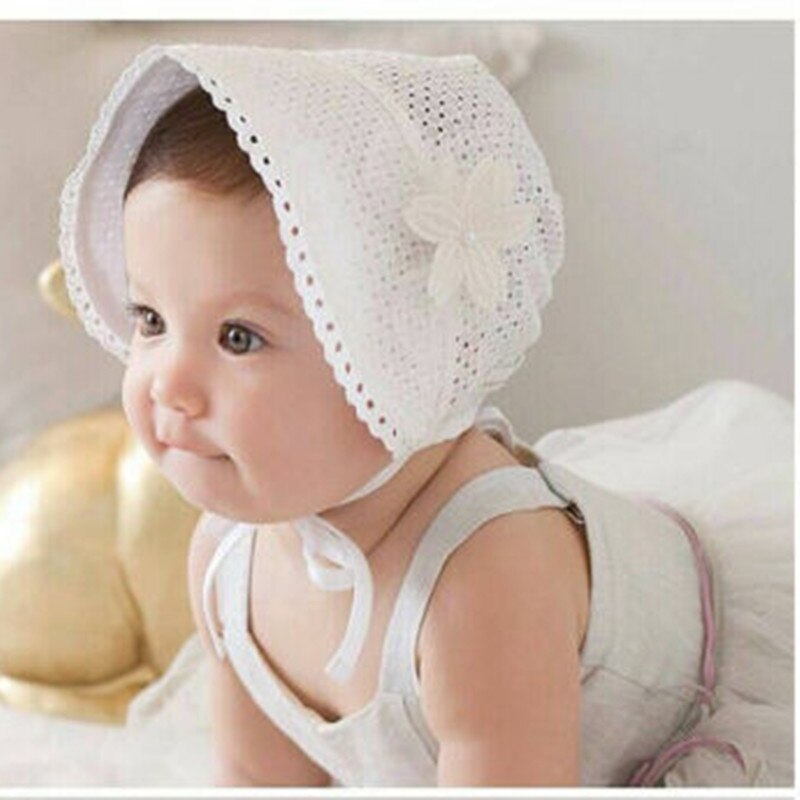 Leuke Peuters Baby Meisjes Bloem Prinses Zonnehoed Cap Zomer Katoen Hoed Motorkap