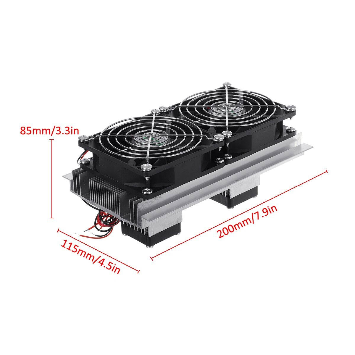 1Pcs Thermoelectric Peltier Refrigeration Cooler DC12V Semiconductor Air Conditioner Dual Fan Cooling System Accessories DIY Kit