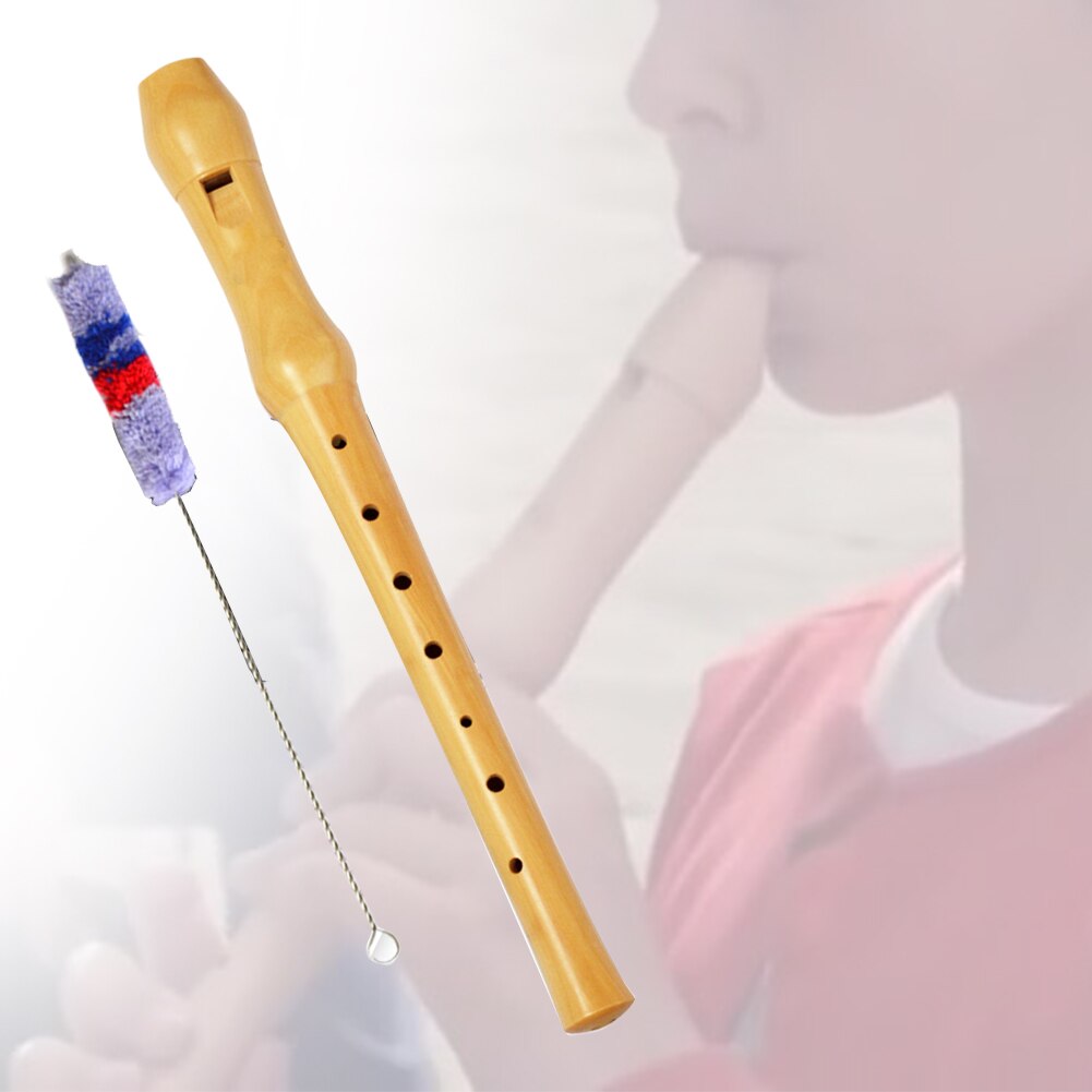 Flauta de madera de 8 agujeros, instrumento Musical Soprano largo, herramienta educativa, grabador de instrumentos tipo alemán