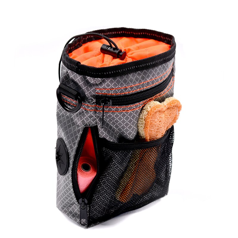 Dog Treat Training bag with Poop Bag Dispenser Pet Dog Walking Food Treat Snack Bag Outdoor Agility Bait Training Pockets