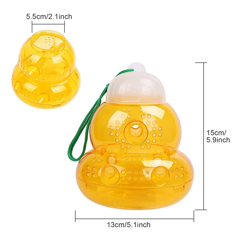 2 Pack Wasp Trap And Hornet Trap Yellow Jackets Bee Catcher, Reusable Hanging Or Tabletop Outdoor Trap