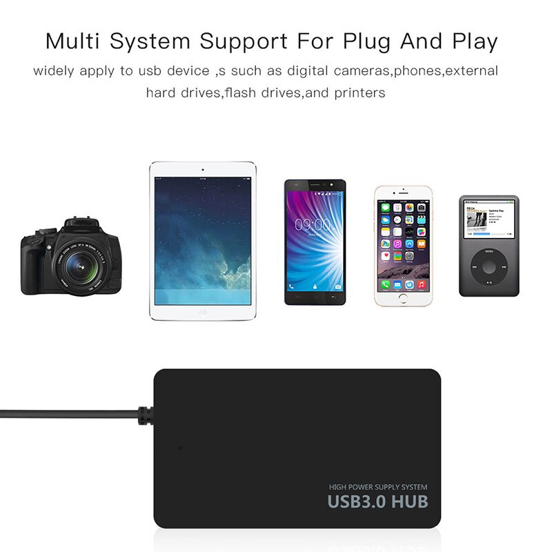 Wysokiej prędkości, HUB USB 3.0 rozdzielacz Multi USB 4 porty Expander USB wielokrotnego Expander akcesoria komputerowe do laptopa PC