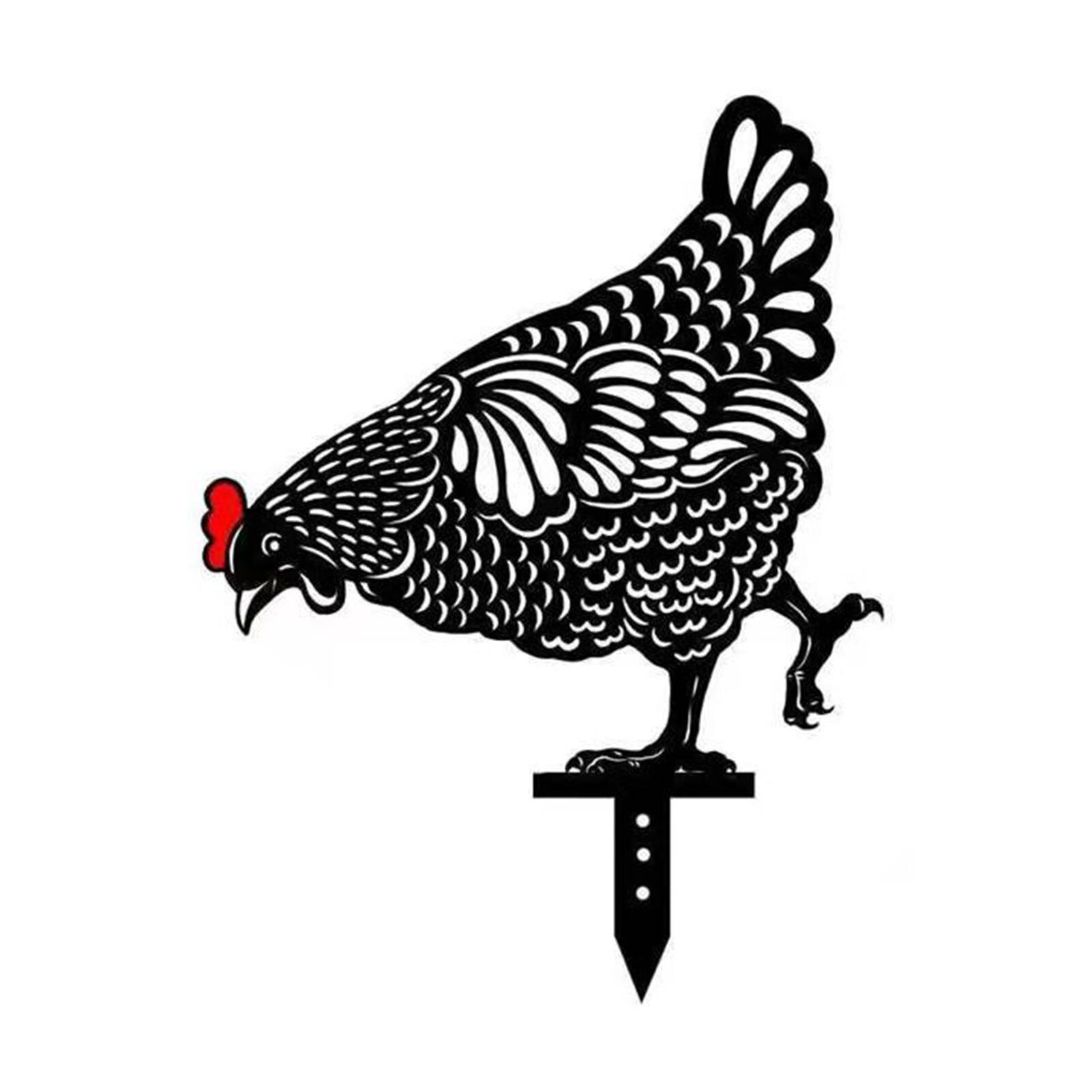 Ornamenti da giardinaggio pollaio arte giardino esterno cortile prato arredamento metallo gallina cortile arredamento regalo decorazioni pasquali: C