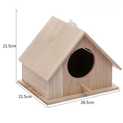 Nido de loros grande de madera maciza nido de loros al aire libre casa de madera nido cálido caja de cría starling Piel de tigre pájaro pequeño nest03: No switch