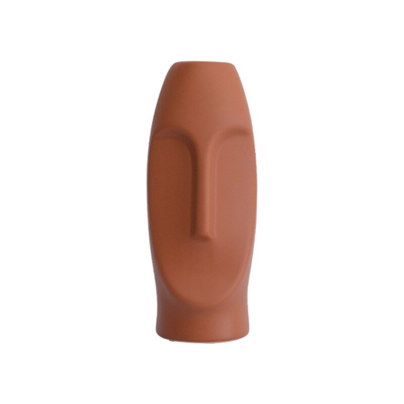 Cutelife Weiß Keramik Keramik Menschliches Gesicht Vase nordisch Dekoration Heimat Kopf Wohnzimmer Vase Moderne Blume Pflanze Tisch Große Vase