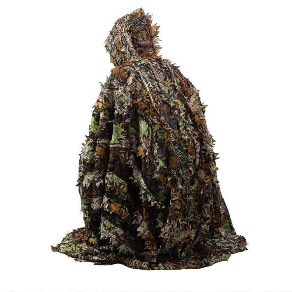 Poncho de hoja biónica 3D, trajes Ghillie de jungla, ropa de camuflaje de caza, malla de Yowie para caza