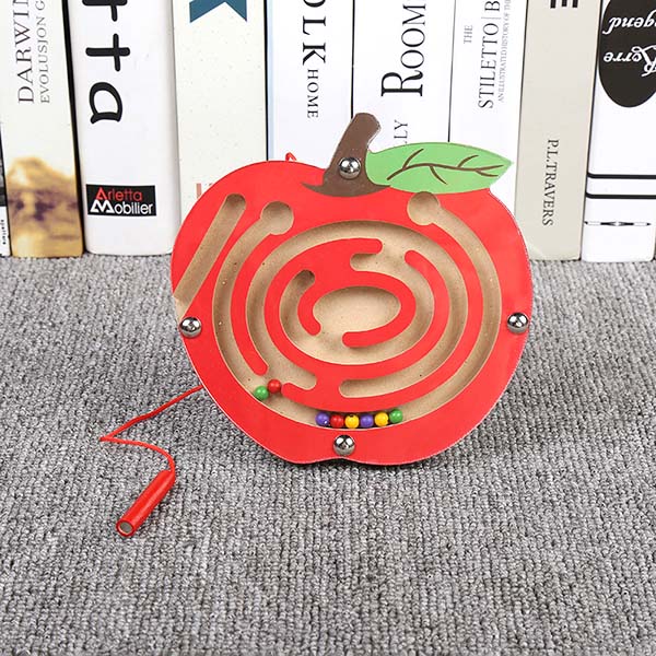 Montessori Materials Educational Wooden Toys for Children Early Learning Preschool Teaching Magnetic Maze Labyrinth Brain Teaser: 007