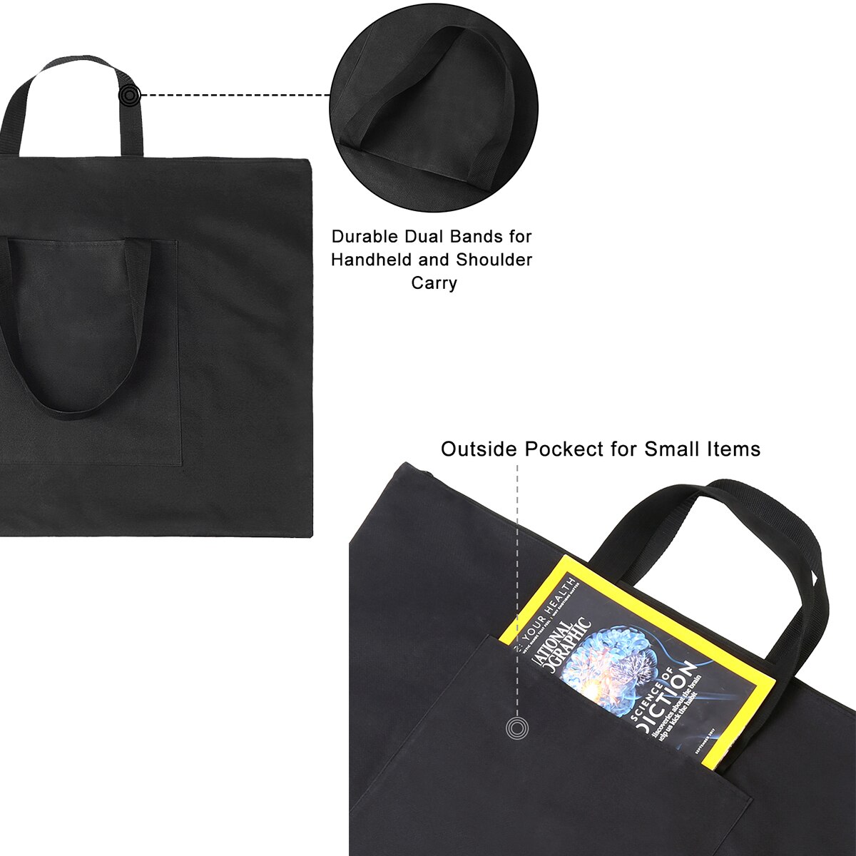 A2 Drawing Painting Board Storage File Bag ​​Document Handbag Drawing Board Bag Adjustable Strap Shoulder Bags