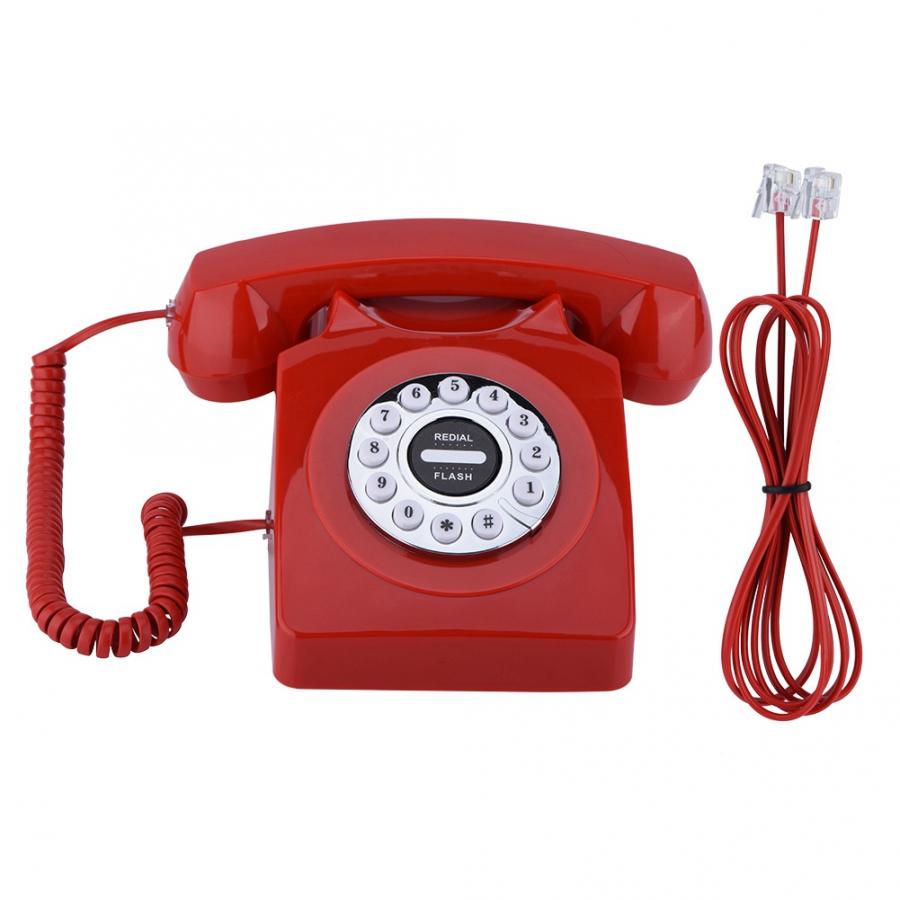 Retro Dial Phone Vintage Antique Telephone Numbers Storage Clear Sound Retro Telephone for Home Office Business telefono