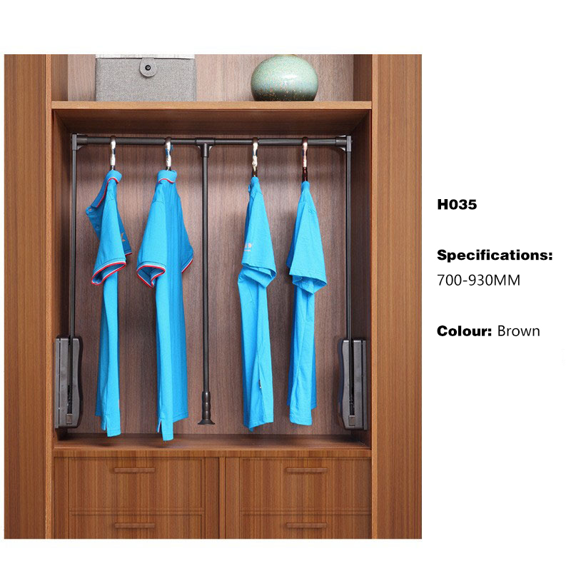 Lift Hangende Kledingrek Pull-down Garderobe Automatische Terugkeer Garderobe Garderobe Telescopische Kleerhanger Huishoudelijke Hardware: Deep Blue
