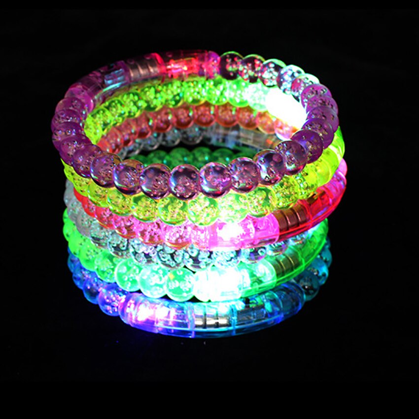 Boys Girls Fluorescence Stick Electronic LED Flash Bracelet Wrist Band Glow in The Dark, for Party, Wedding, Birthday Halloween