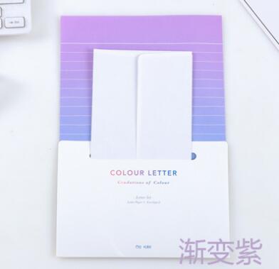 Gradient papper godis färg skrivkuvert papper gradient skrivpapper 40- pack: Lila