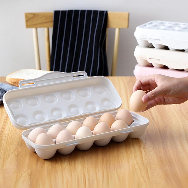 Keuken Ei Lade Houder Ei Opbergdoos Koelkast Scherper Opslag BBQ ShockProof Ei Houder Cover Lock Container Thuis Opslag