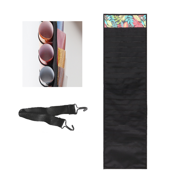 48Grid Vinyl Storage Holder Hanging Bag Vinyl Roll Storage Rack Vinyl Storage Organizer Hanging Pocket Behind The Door: F24tube23bag no hook