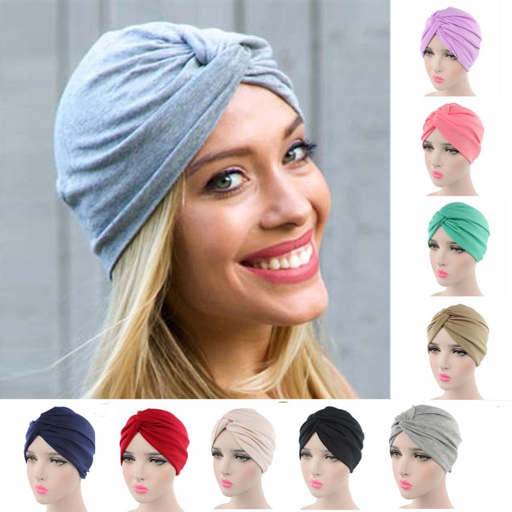 coton Spa Casquette Femmes Cancer Chimio Bonnet Écharpe Turban Tête Chapeau Muts En Sjaal Foulard Musulman Femmes Os Chapeau